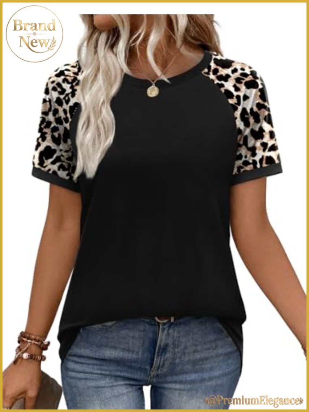 Womens Short Sleeve Raglan Color Block T-Shirt Casual Summer Top